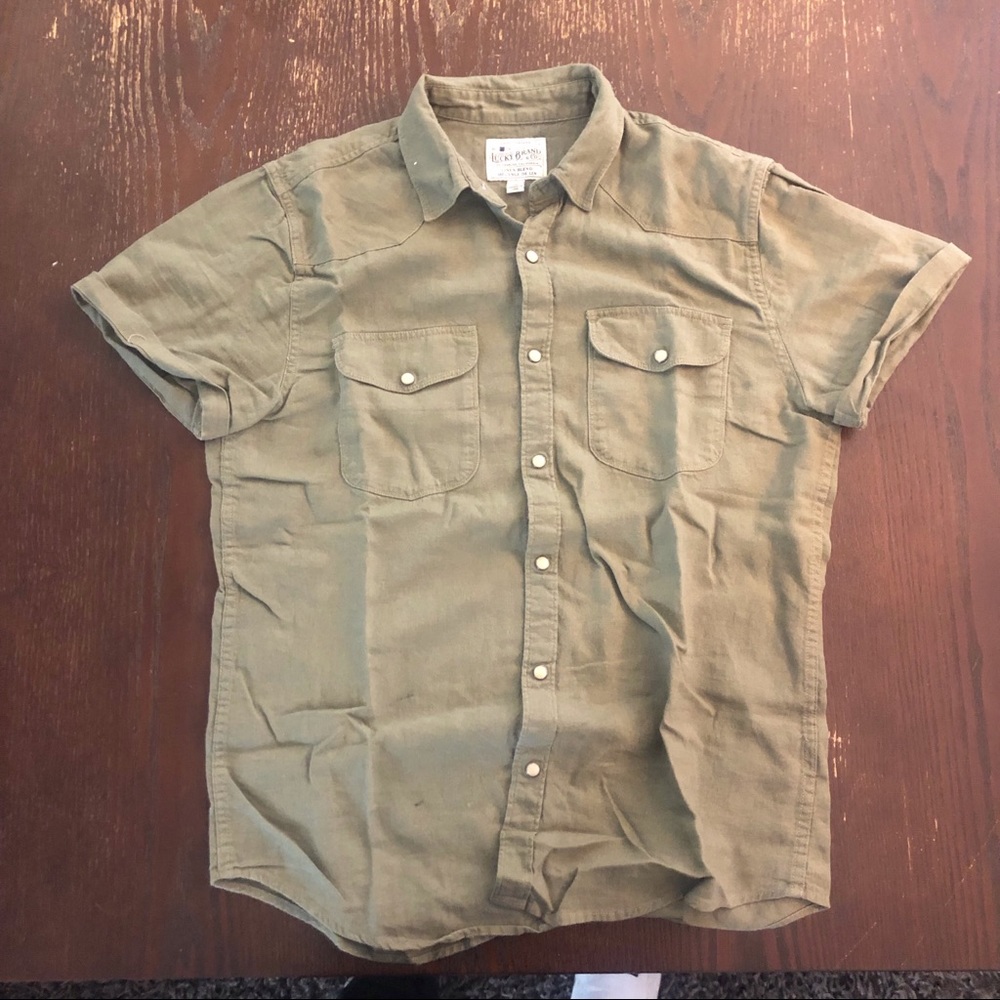 LuckyBrand Linen Button Down (S)